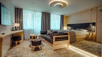 Junior Double Room | Memory foam beds, minibar, in-room safe, individually decorated