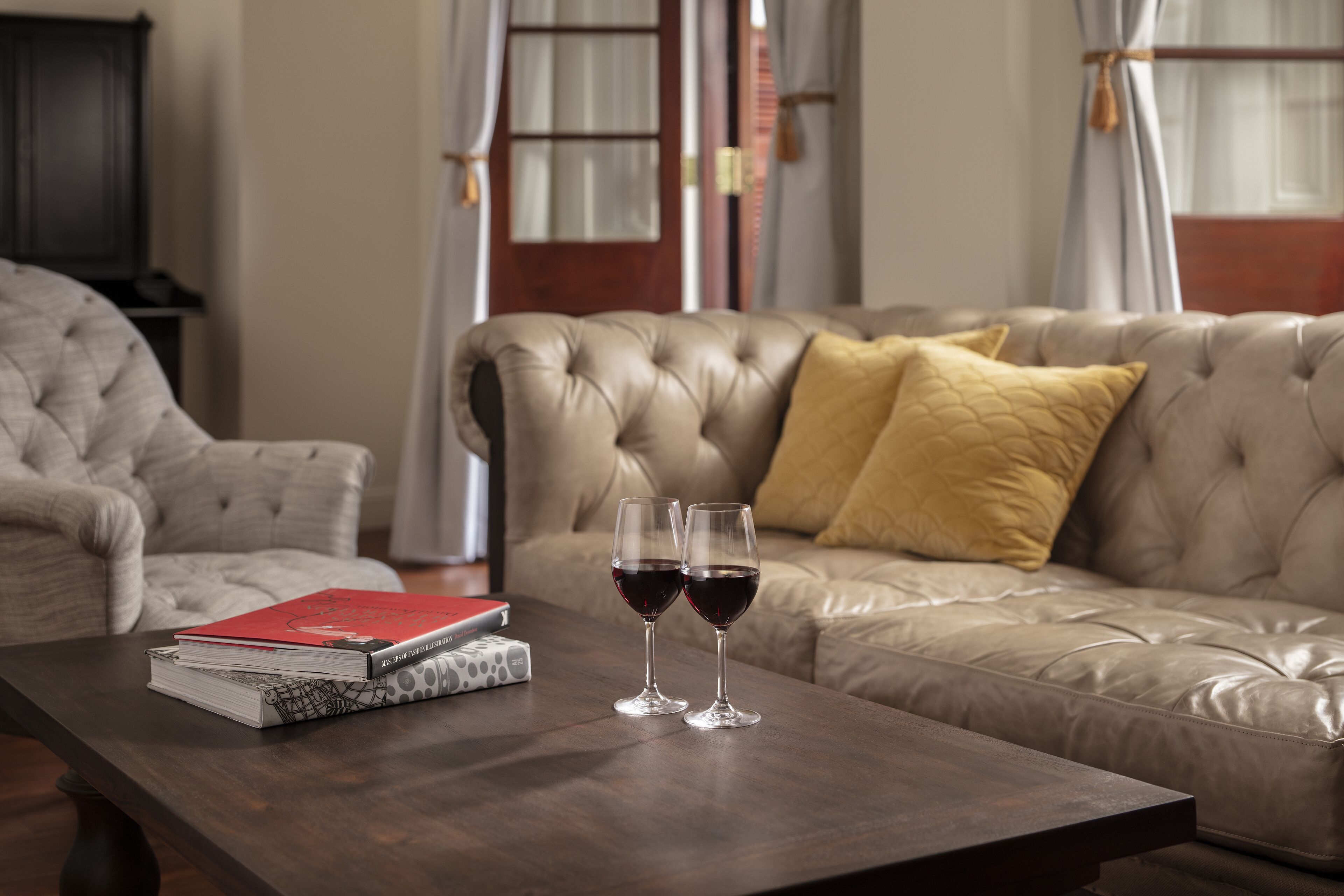 premier suite | living area | flat-screen tv