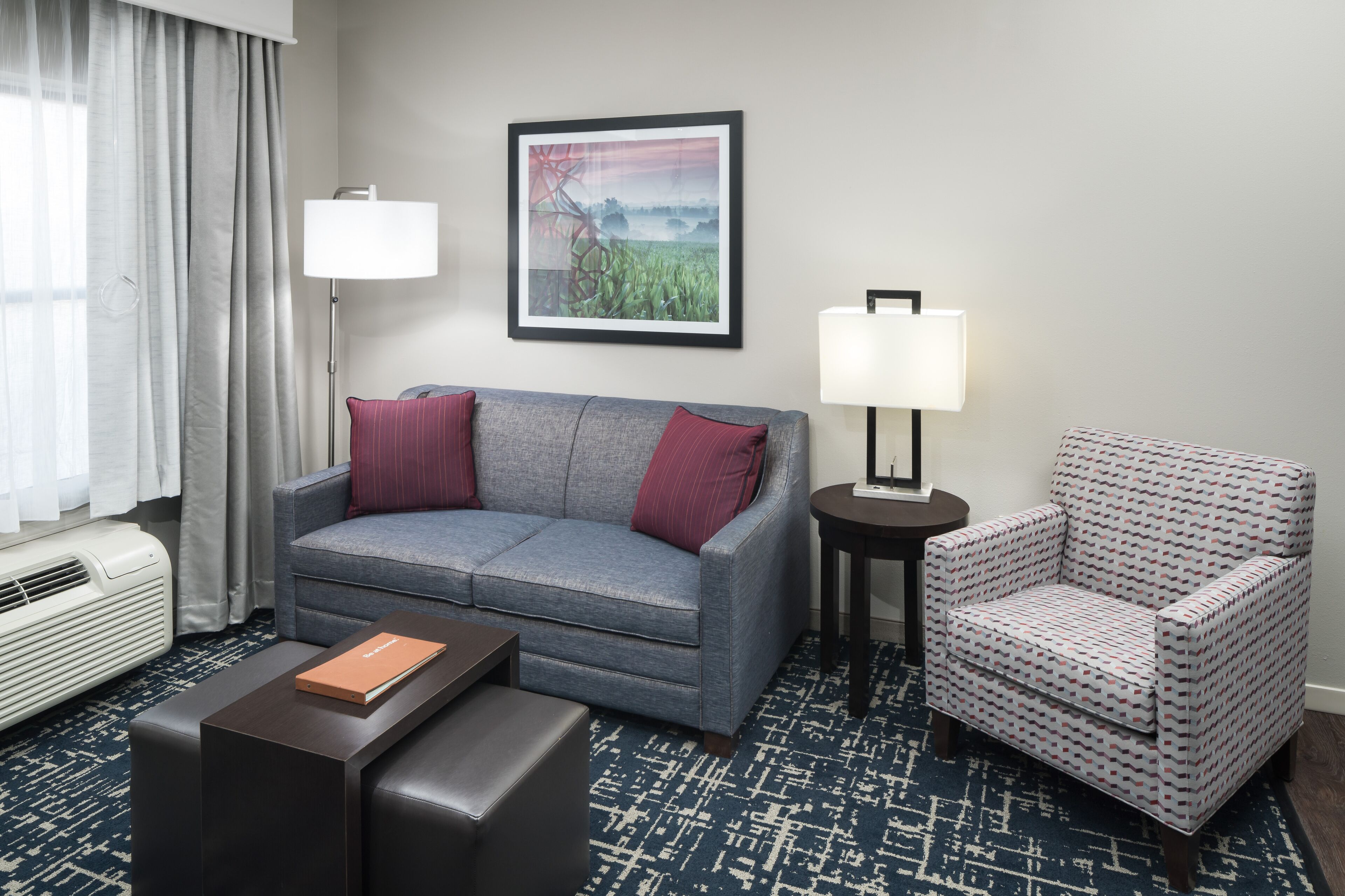 40-inch flat-screen tv with satellite channels, tv, dvd player