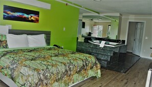 Studiosuite – deluxe, 1 kingsize-seng, privat bad | Privat boblebad