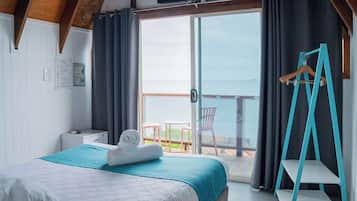 Chambre Double Deluxe, 1 grand lit, salle de bains privée, vue océan