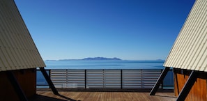 Deluxe Double Room, 1 Queen Bed, Private Bathroom, Ocean View | Iron/ironing board, free WiFi, bed sheets