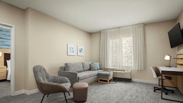 1 Bedroom Suite, 1 King, Sofa Bed | Pillowtop beds, in-room safe, desk, laptop workspace