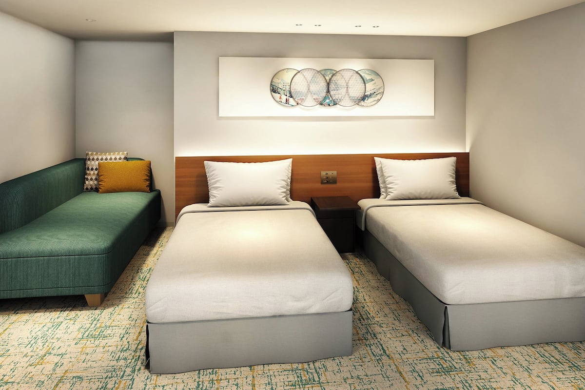 Suite, 2 eenpersoonsbedden (Up To 3 Guests) | Geluiddichte muren, gratis wifi, beddengoed