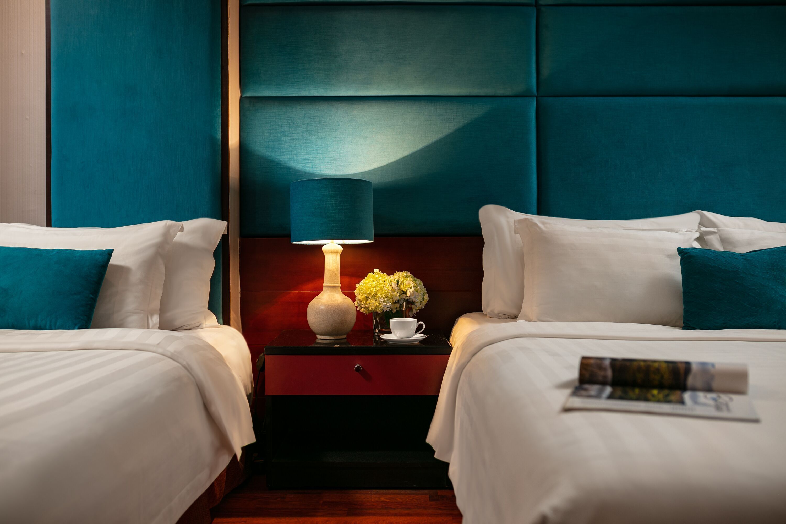 Premium bedding, memory-foam beds, minibar, in-room safe