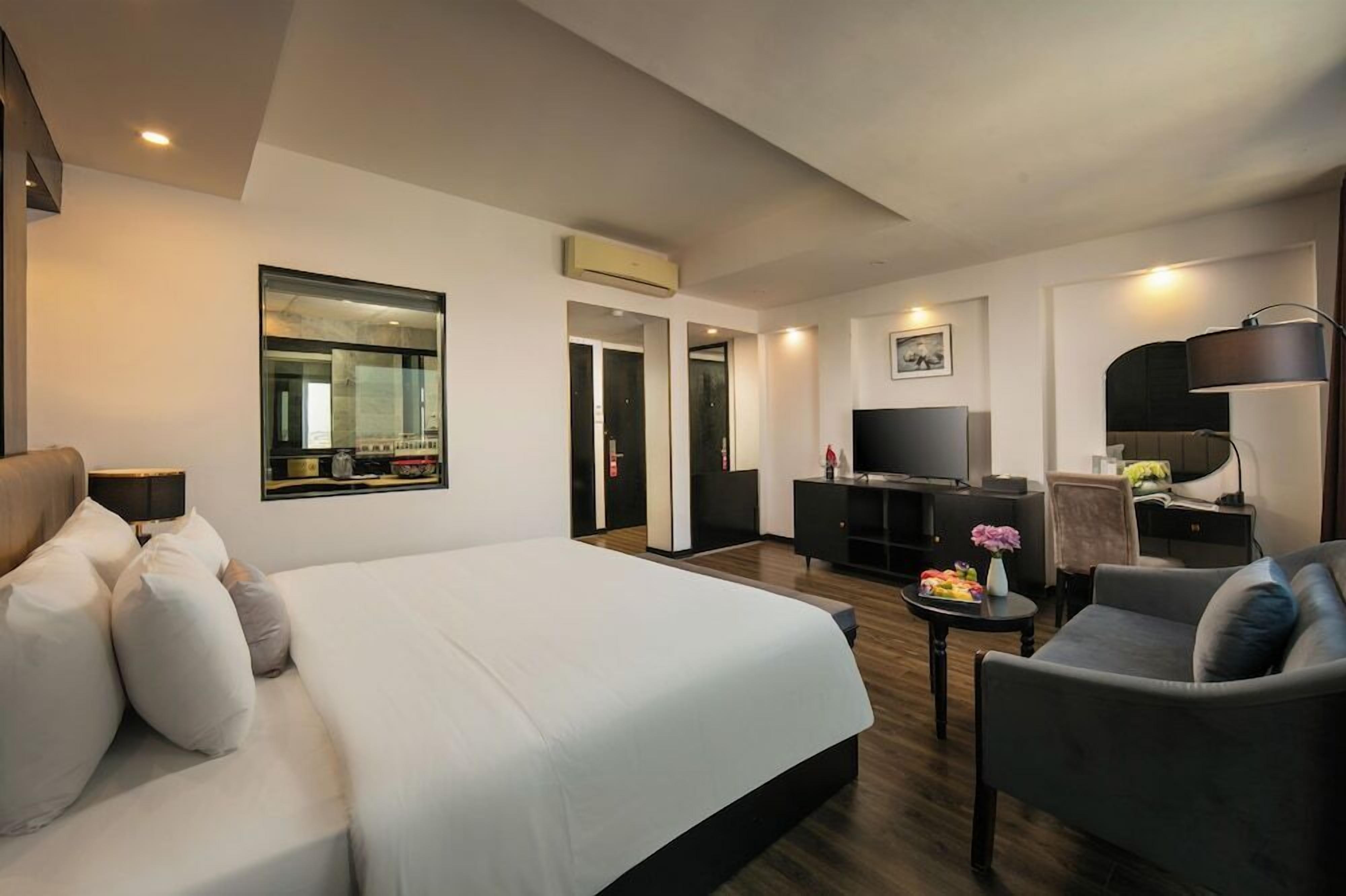 Premium bedding, memory-foam beds, minibar, in-room safe