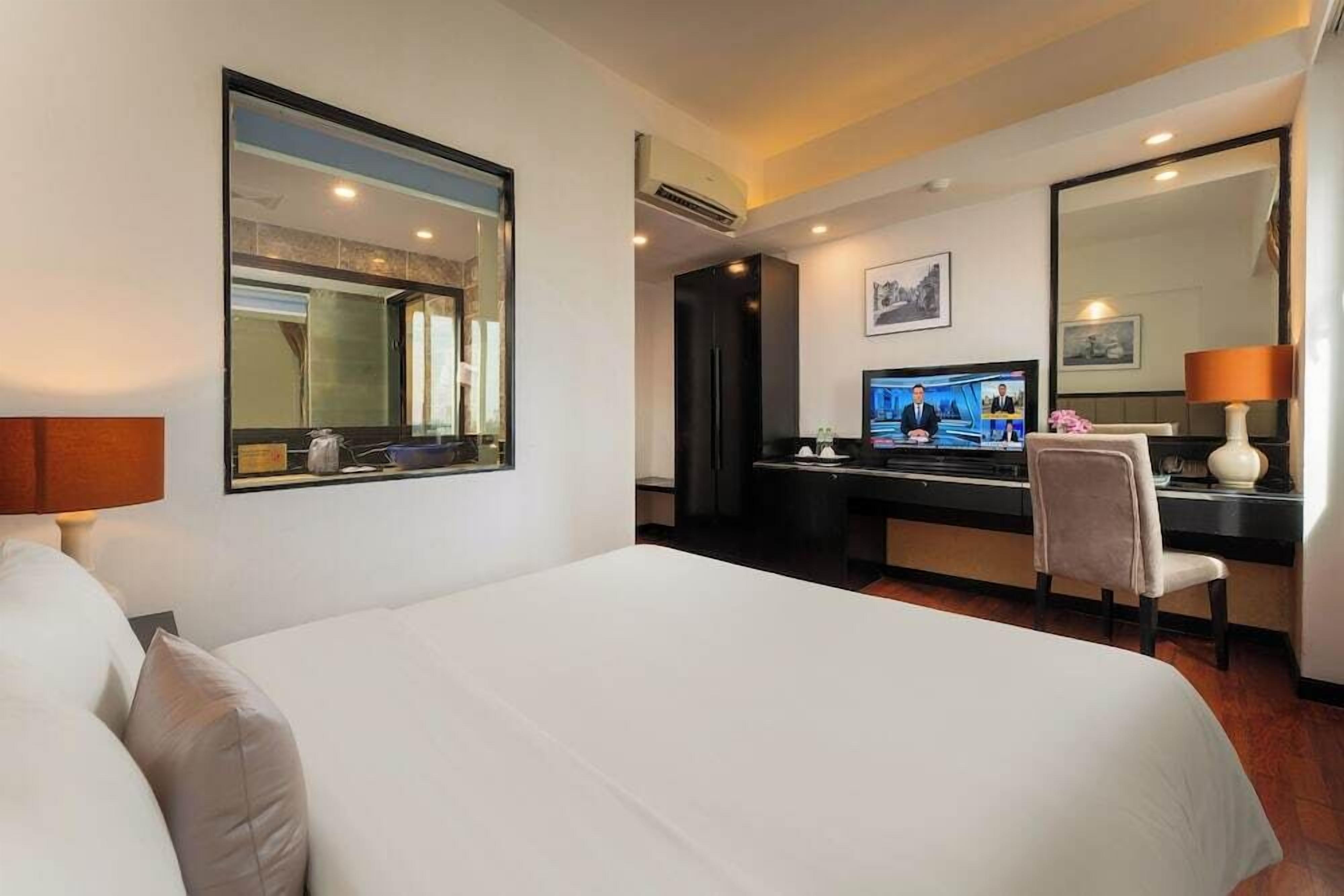 Premium bedding, memory-foam beds, minibar, in-room safe