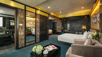 Premium bedding, memory-foam beds, minibar, in-room safe