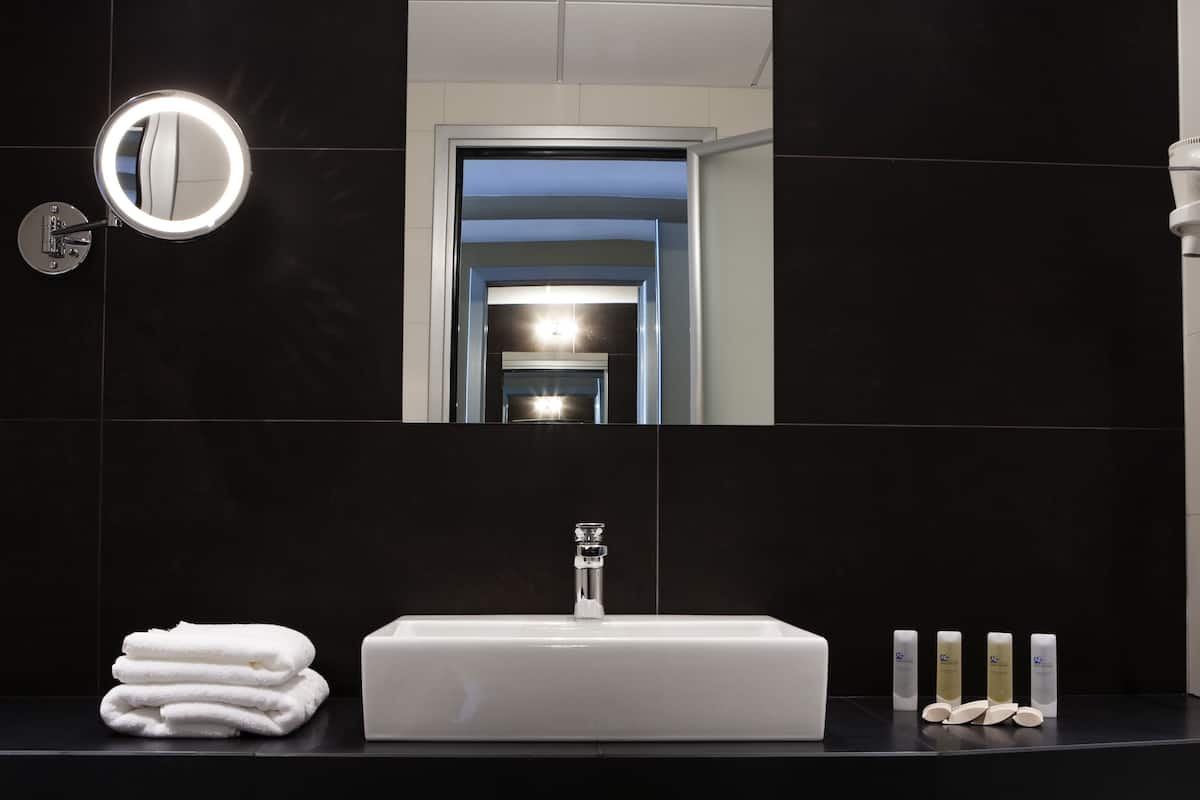 free toiletries, hair dryer, bathrobes, slippers