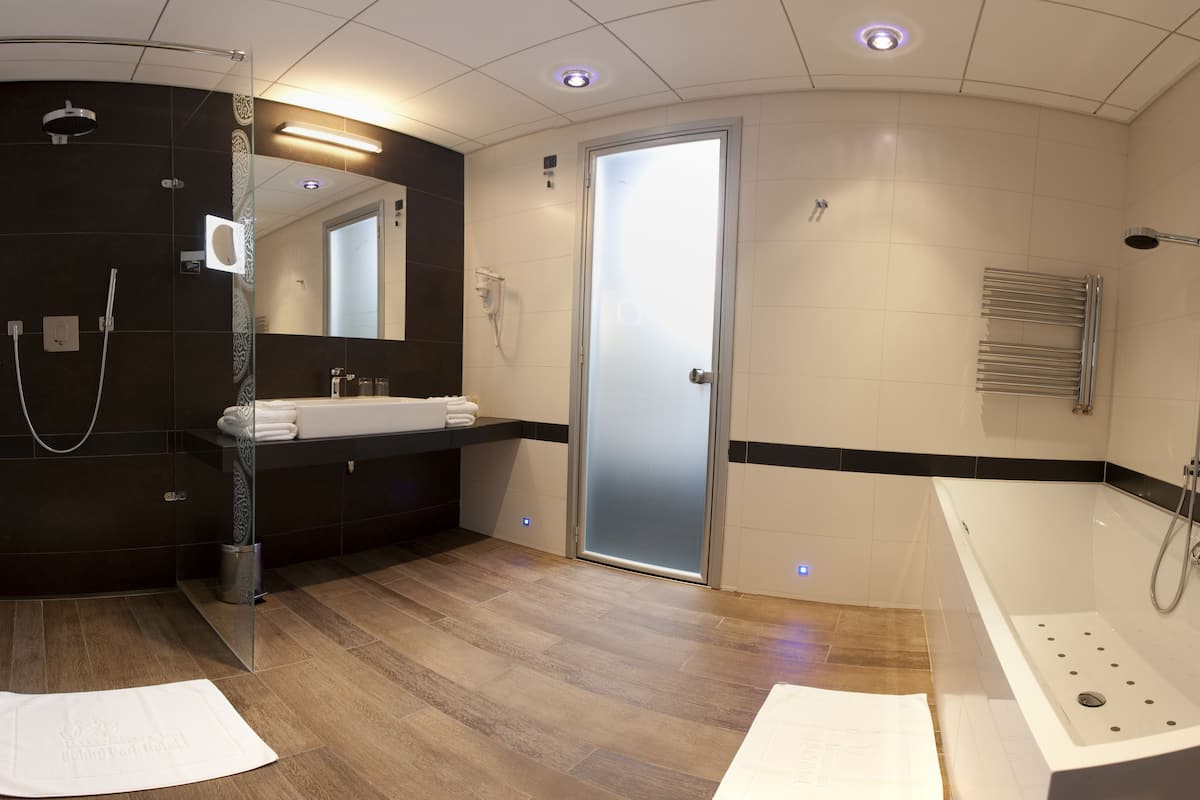 free toiletries, hair dryer, bathrobes, slippers