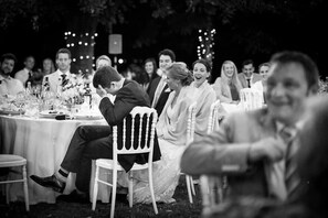 Outdoor banquet area