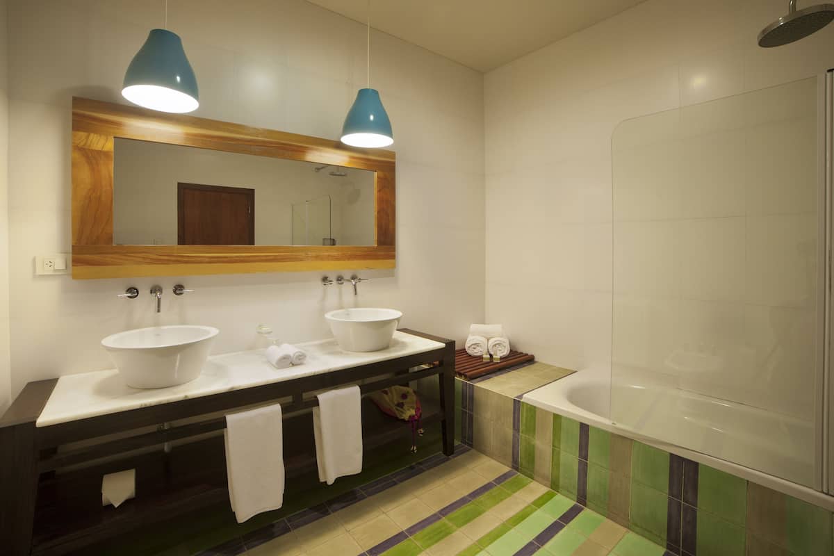 terrace | bathroom | free toiletries, bidet, towels