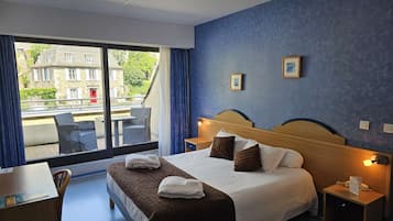 Minibar, desk, blackout curtains, iron/ironing board