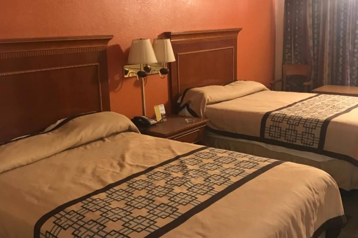Two Double Beds | Iron/ironing board, WiFi (free), alarm clocks, bed sheets