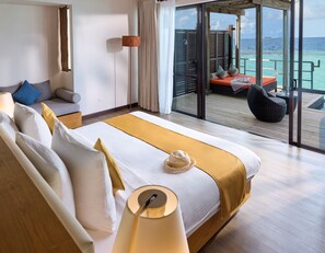 Ropa de cama de alta calidad y minibar 