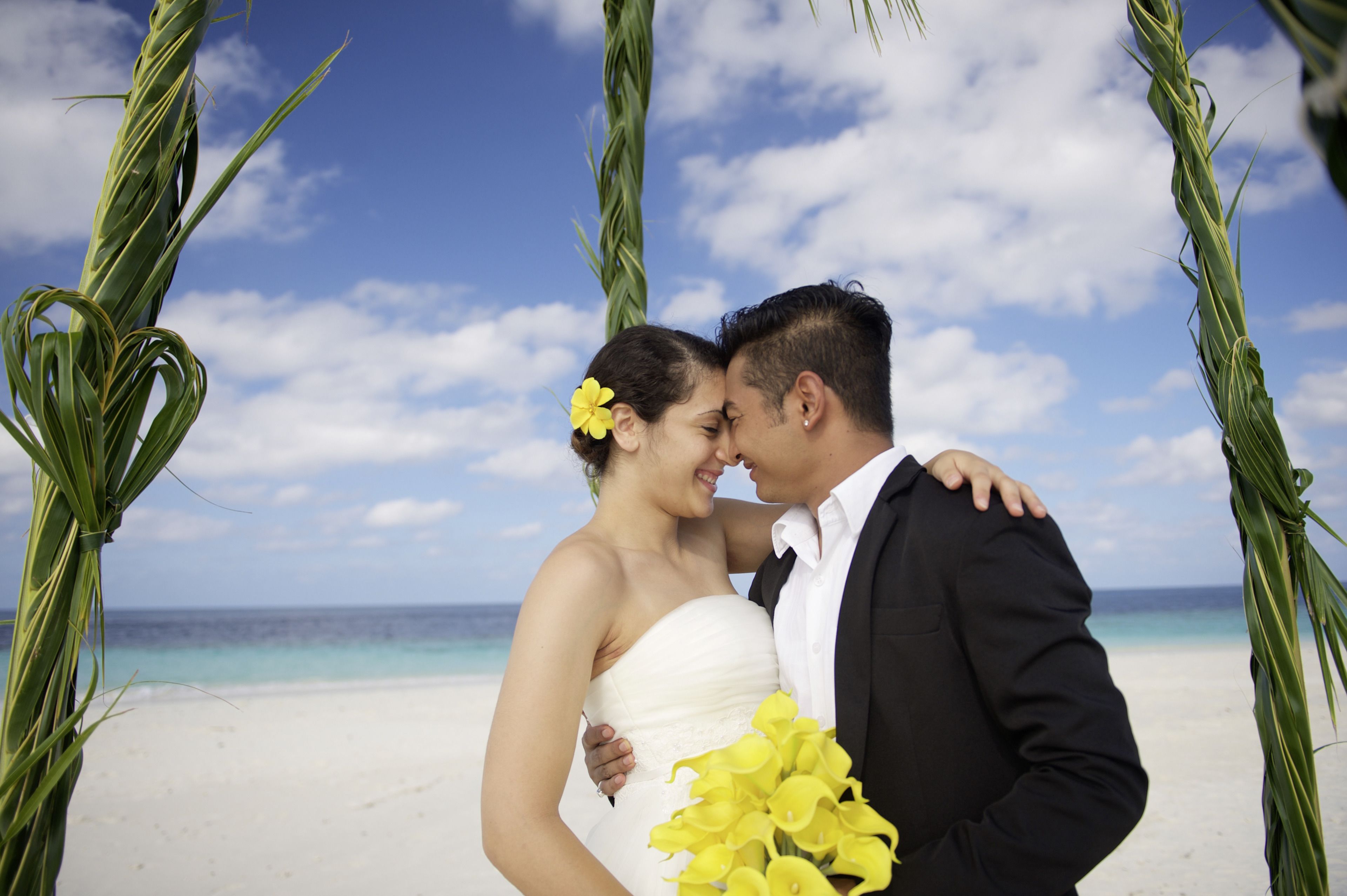 Outdoor wedding area