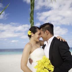 Outdoor wedding area