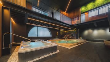 Sauna, tina de hidromasaje y baño turco o hammam