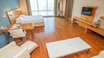 Ropa de cama de alta calidad y minibar