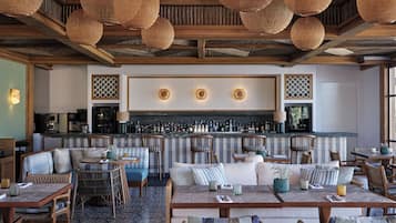 Breakfast, lunch, dinner served; Mediterranean cuisine, beach views