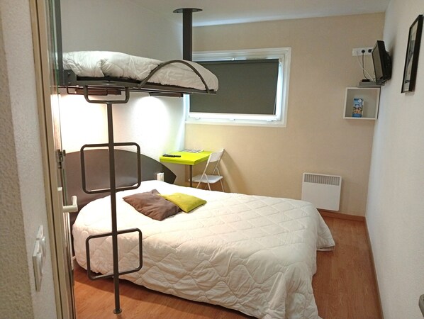 Desk, iron/ironing board, free cots/infant beds, free WiFi