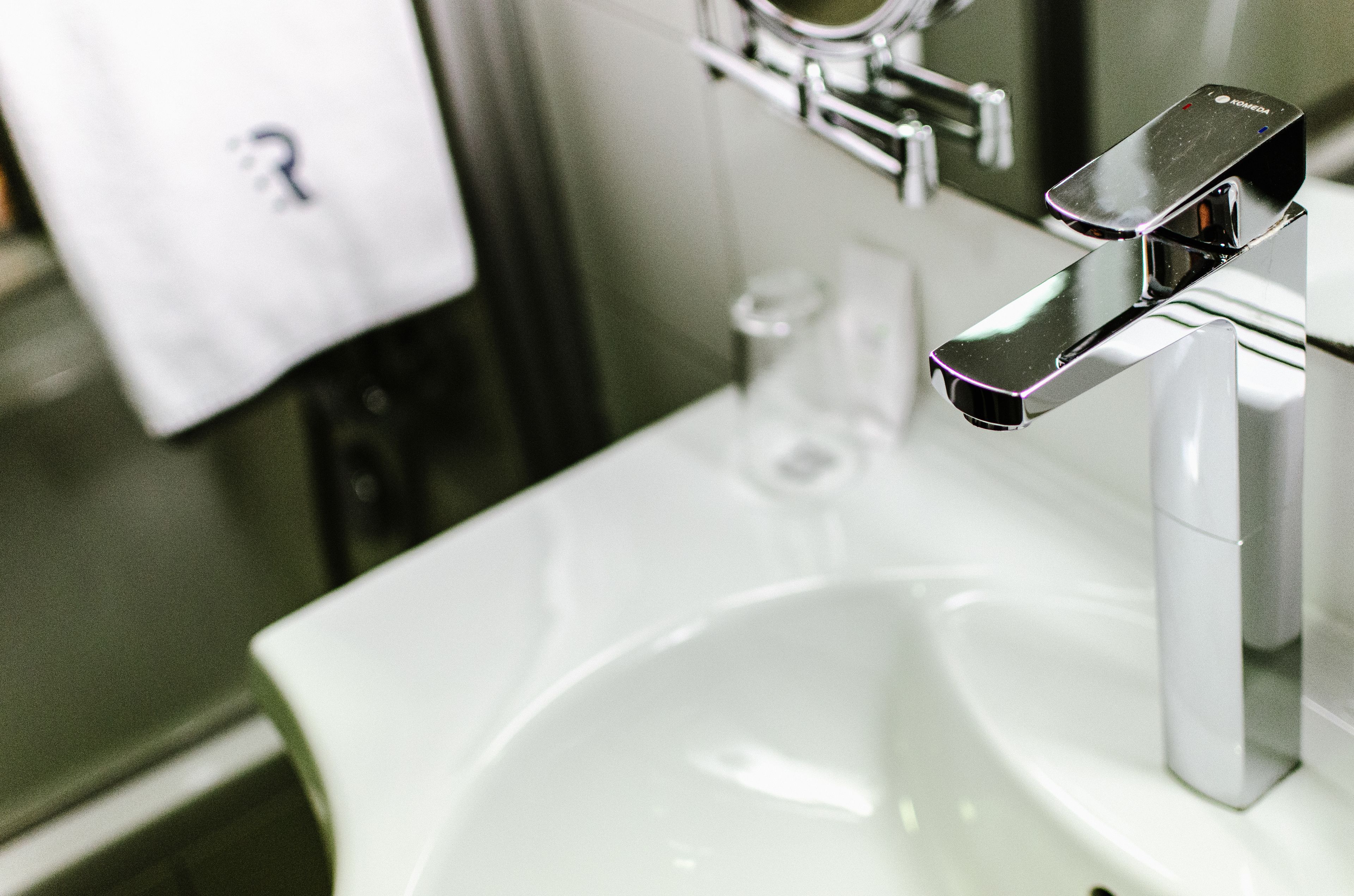 free toiletries, hair dryer, towels