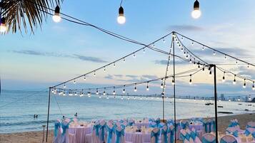 Outdoor banquet area