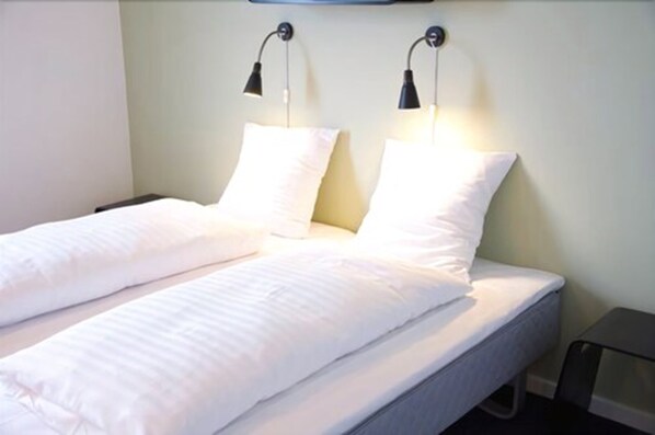 Desk, free WiFi, bed sheets