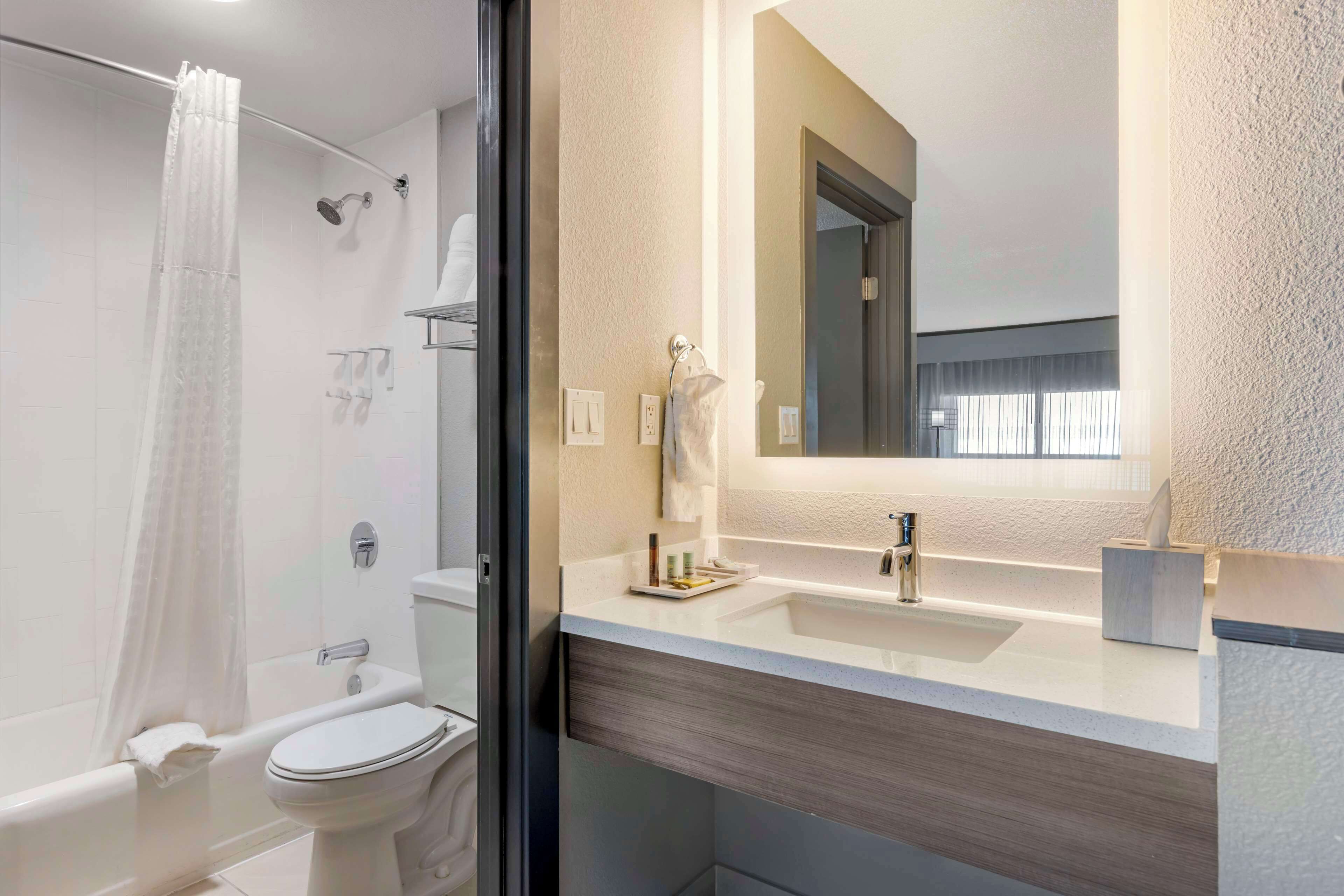 free toiletries, hair dryer, towels, soap