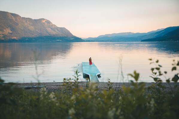 Privat strand och rodd/paddling