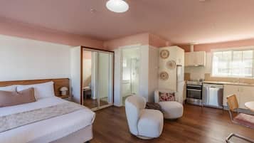 Premium Studio | Premium bedding, individually furnished, blackout curtains