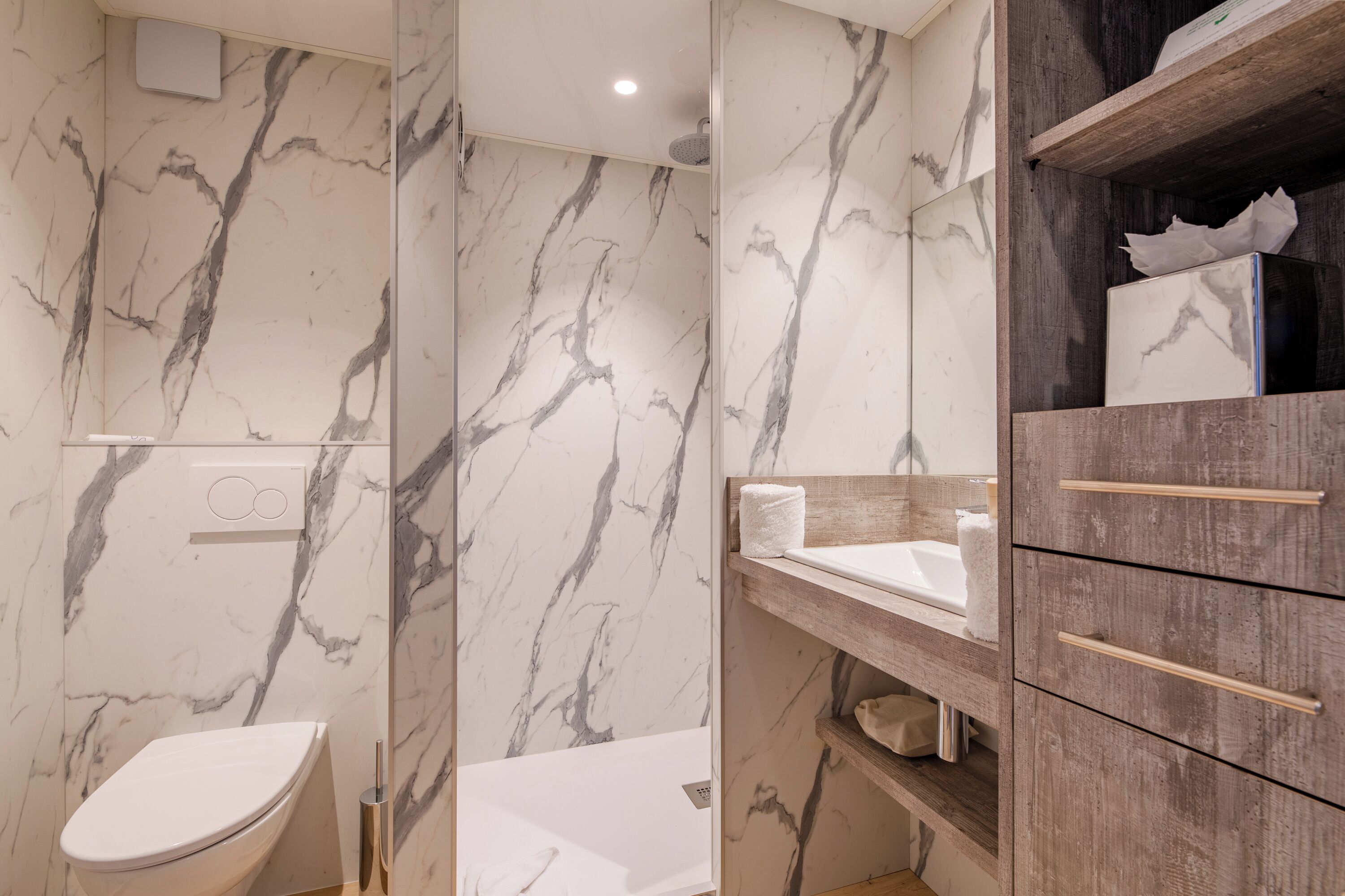 free toiletries, hair dryer, towels