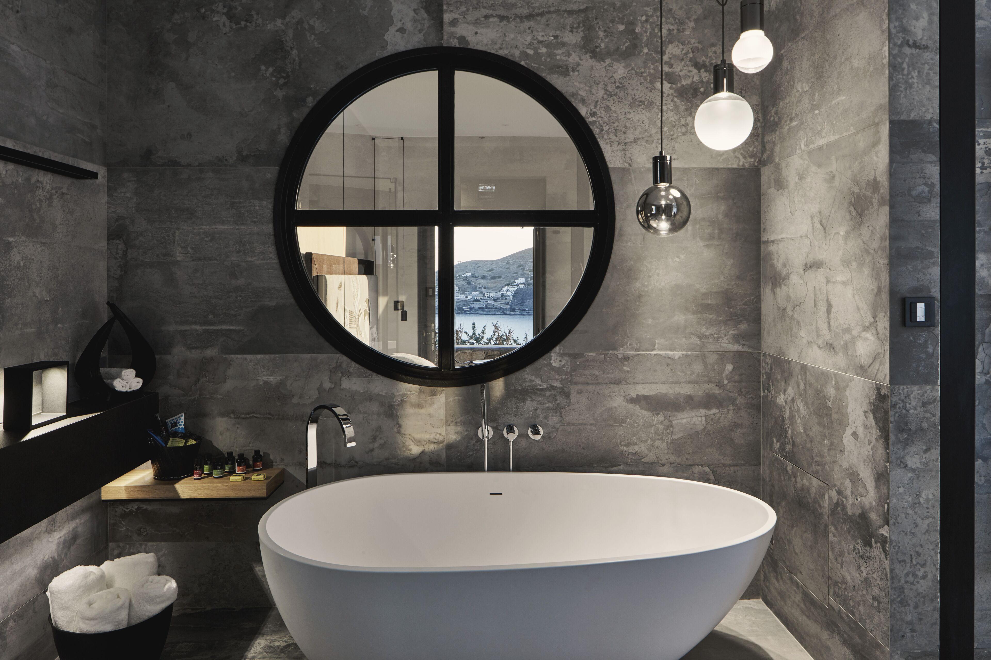 suite, private pool, sea view (liostasi) | bathroom | eco-friendly toiletries, hair dryer, bathrobes, slippers