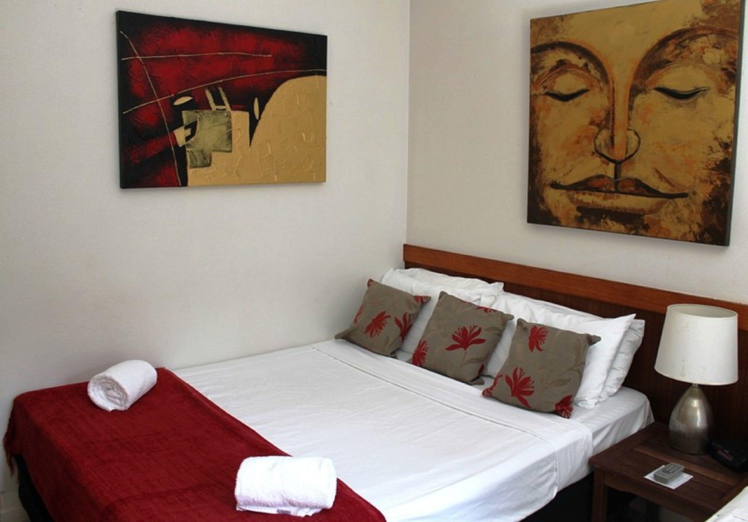 Blackout curtains, free WiFi, bed sheets