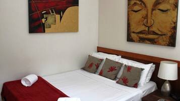 Blackout curtains, free WiFi, bed sheets