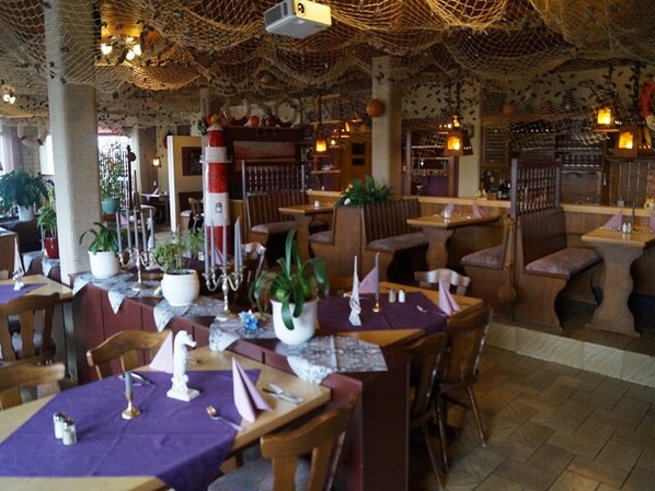 Lunch, dinner served; German cuisine, garden views