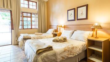 Desk, free WiFi, bed sheets