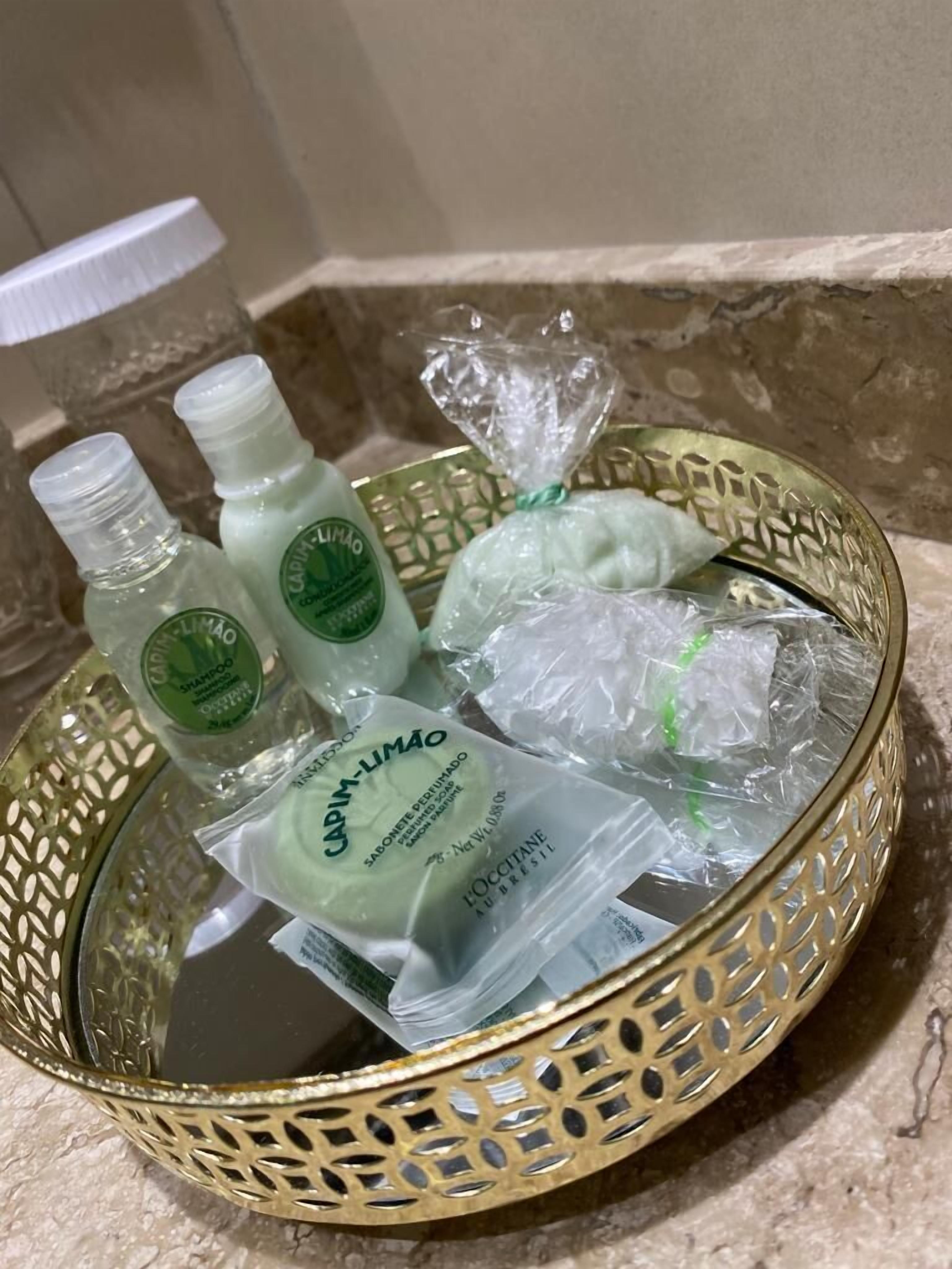 executive suite | bathroom | designer toiletries, hair dryer, bathrobes, slippers