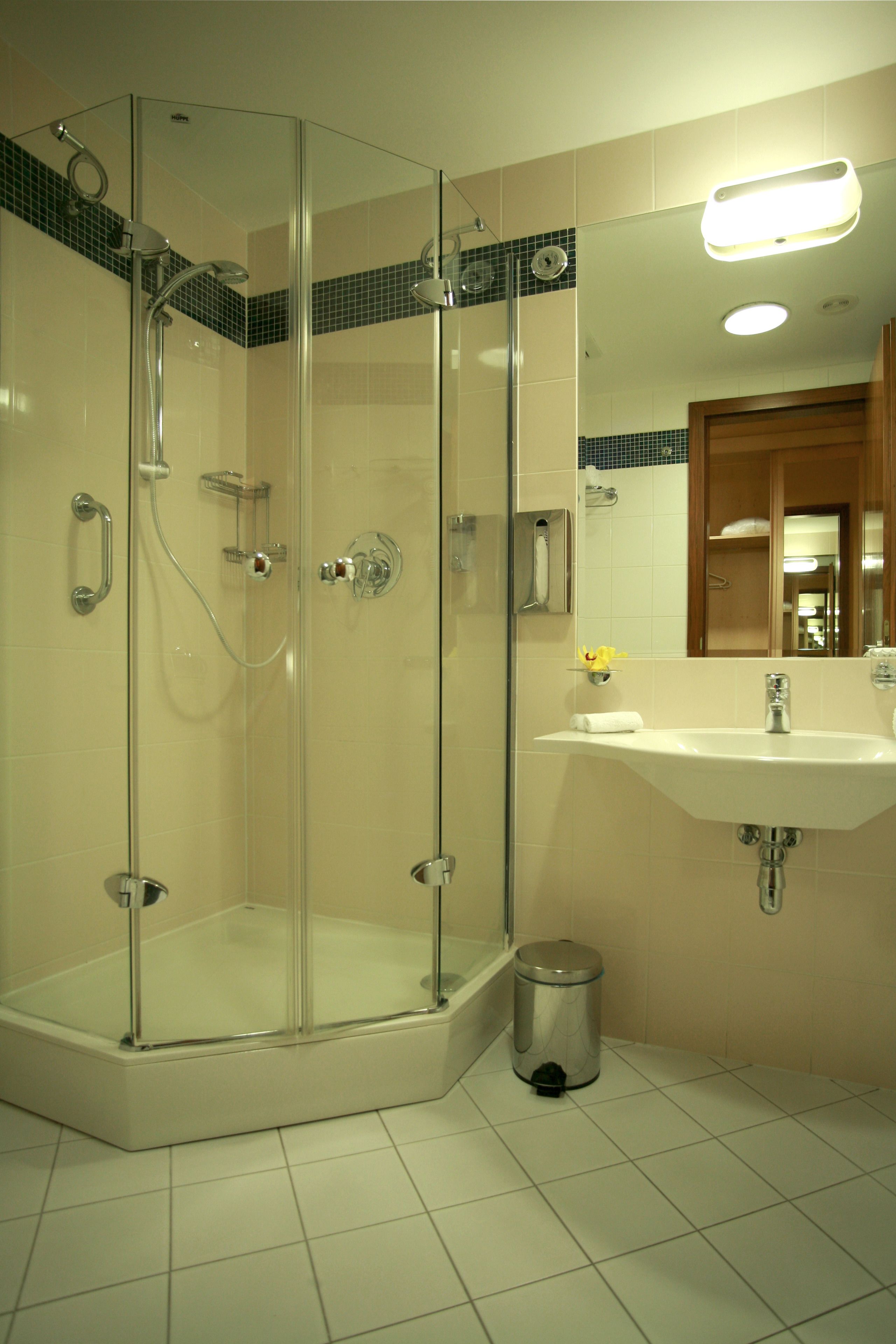 free toiletries, hair dryer, towels