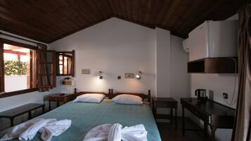 Habitación con 1 cama matrimonial o 2 individuales | Terraza o patio