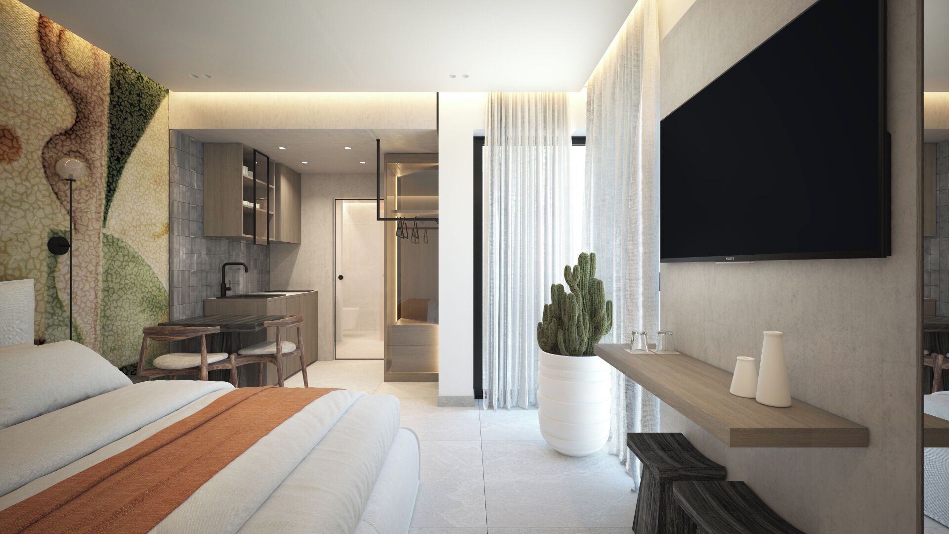 豪華開放式客房 | 高級寢具、客房內保險箱、隔音、免費無線上網
