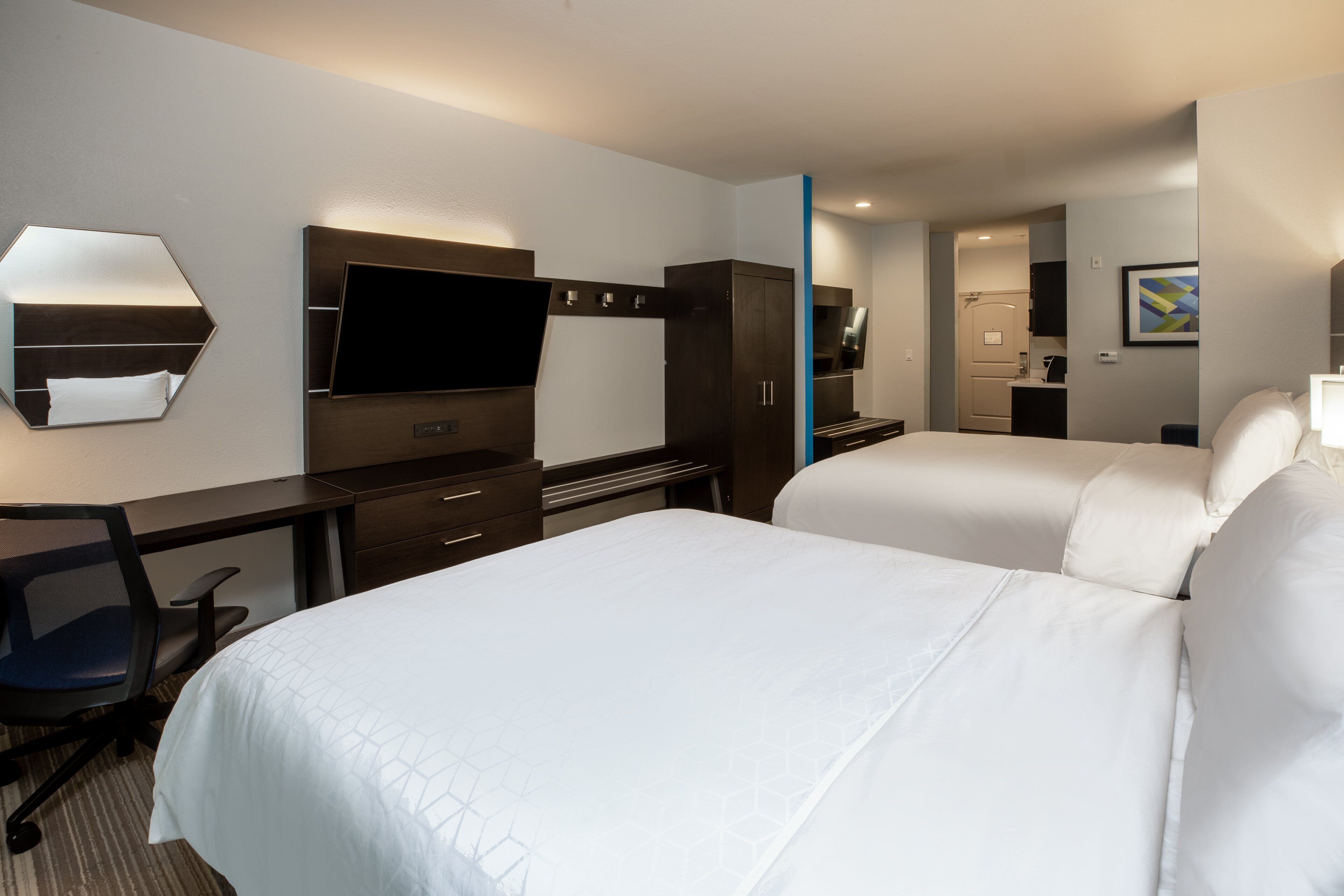 suite, 2 queen beds | desk, iron/ironing board, free cots/infant beds, rollaway beds