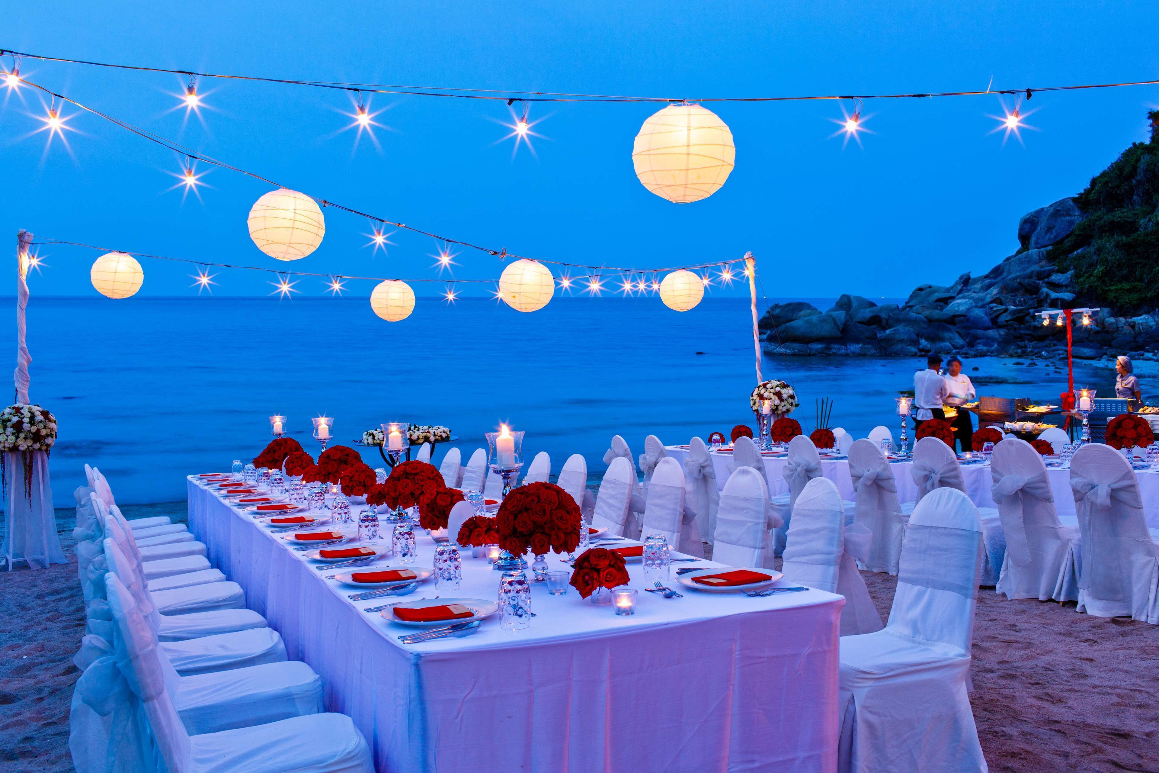 outdoor wedding area