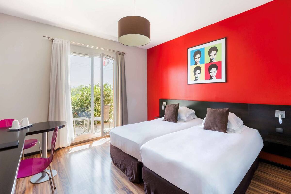 In-room safe, desk, laptop workspace, blackout curtains