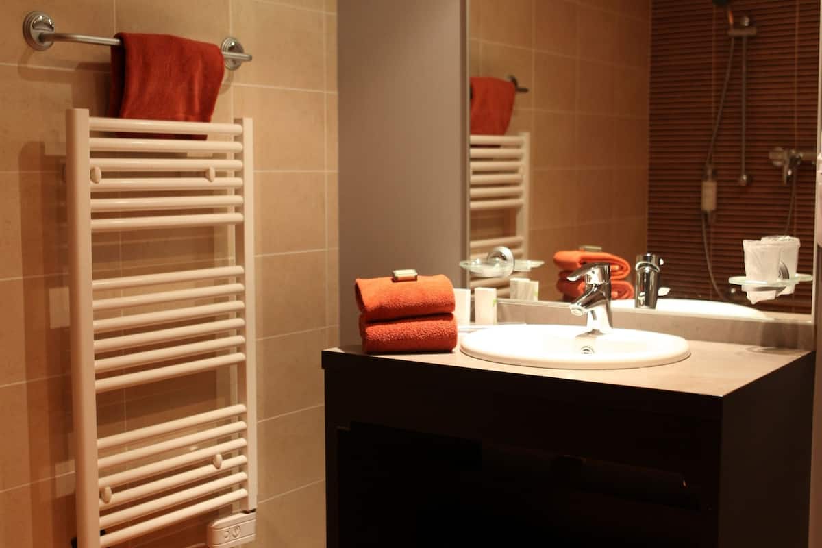 free toiletries, hair dryer, towels, soap