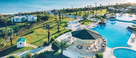 On the beach, water skiing, windsurfing