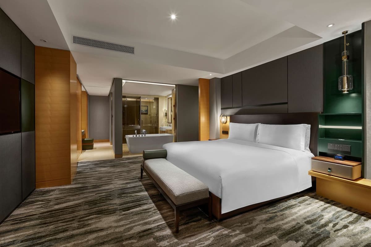 Biancheria da letto di alta qualità, copriletto in piuma, minibar