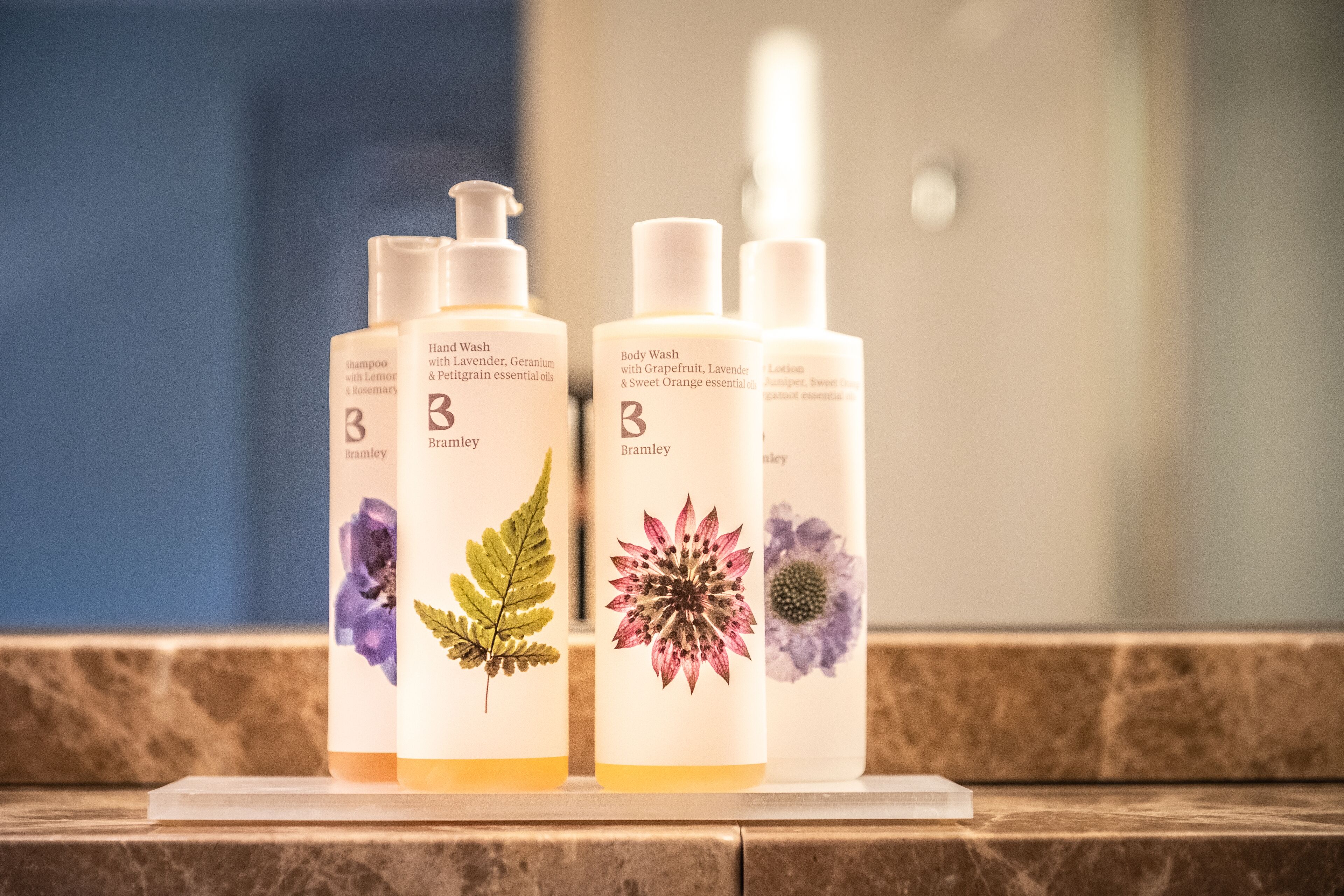 free toiletries, hair dryer, towels