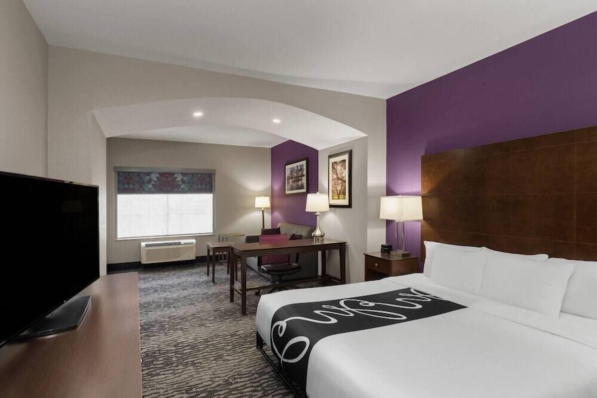 Premium bedding, pillowtop beds, desk, iron/ironing board
