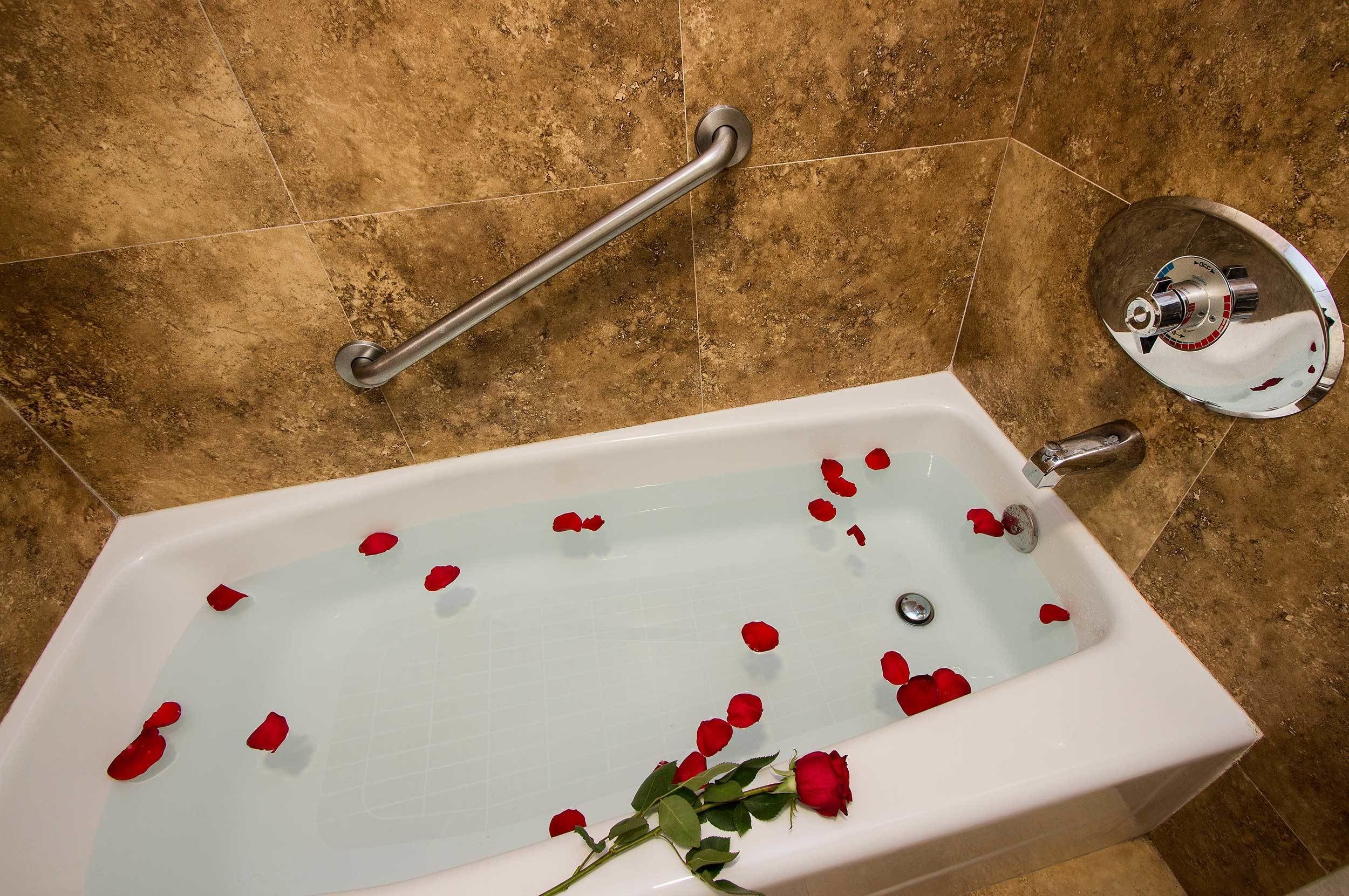 suite, 1 king bed | bathroom | combined shower/bathtub, hair dryer, towels